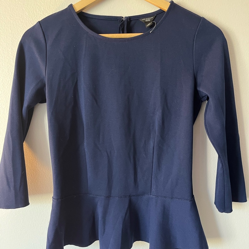 Ann Taylor Midnight Blue Blouse